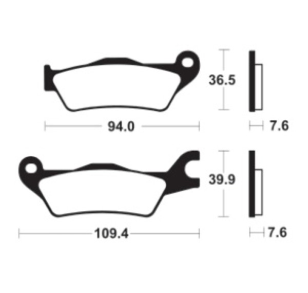 Tecnium Bremsbelag Organisch - MA451