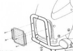 Lampenschutzgitter schwarz für BMW R 850 GS (98-00)/R 1100 GS (94-99) Hepco & Becker