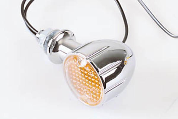 HIGHSIDER Smart Arizona Glühlampen Mini-Blinker Gehäuse Chrom / Linse Orange (Paar), Vorn & Hinten