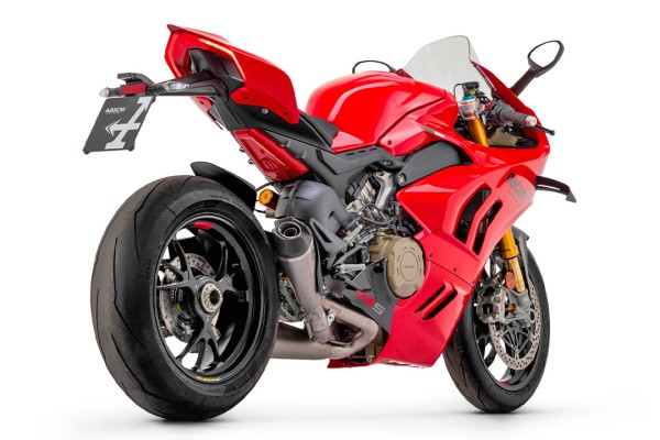ARROW Auspuff WORKS Titan mit Titan-Zwischenrohr für Ducati Panigale V4 und Streetfighter V4