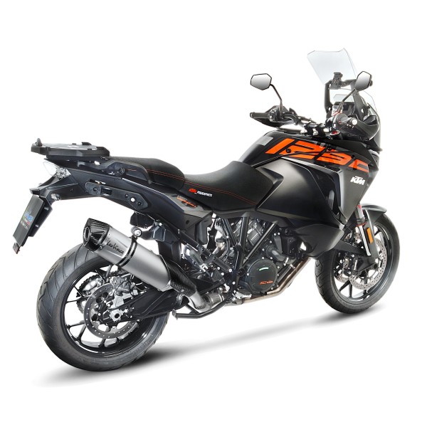 LeoVince Auspuffanlage LV One Evo 2 für KTM 1290 Adventure /Duke, silber, slip on, E-Gutachten