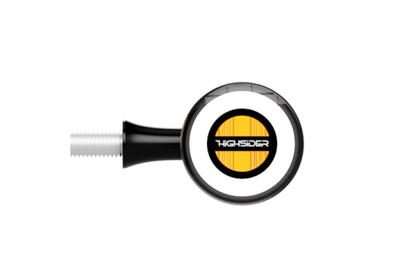 HIGHSIDER pro Rocket Bullet LED Blinker/Positionslicht Schwarz/Getönt 2in1, E-Geprüft (Paar)