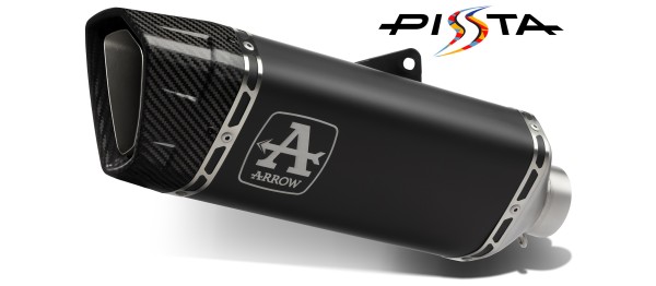 ARROW PISTA DARK Slip-On Titan für Kawasaki ZX-6R 636 Modelljahr 2024-
