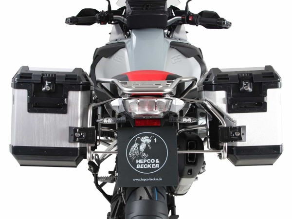 Kofferträgerset Cutout Träger inkl. Kofferset Xplorer Cutout silber für BMW R 1250 GS Adventure