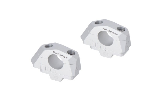 SW-Motech Lenkerverlegung variabel, silber für Ø 28 mm Lenker, H=28 mm für Honda XL 750 Transalp