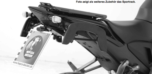 C-Bow Seitenträger schwarz bei Verwendung von R&G Kennzeichenhalter für Honda CB 1000 R (08-16)