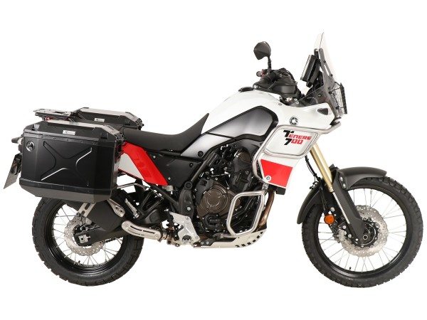 Kofferträgerset Cutout schwarz inkl. Xplorer Cutout Kofferset für Yamaha Ténéré 700 (2019-)