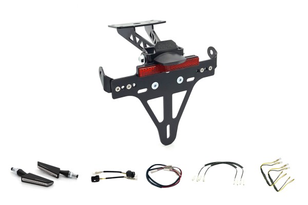 alpha Technik Kennzeichenhalter-Blinker-Kit SQ-LED für Yamaha MT-07 RM33 / RM34 ab Modelljahr 2021 (
