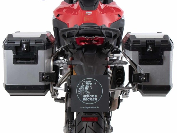 Kofferträgerset Cutout silber für Ducati Multistrada V4/S/S Sport/Pikes Peak (21-24) /Rally (23-24)