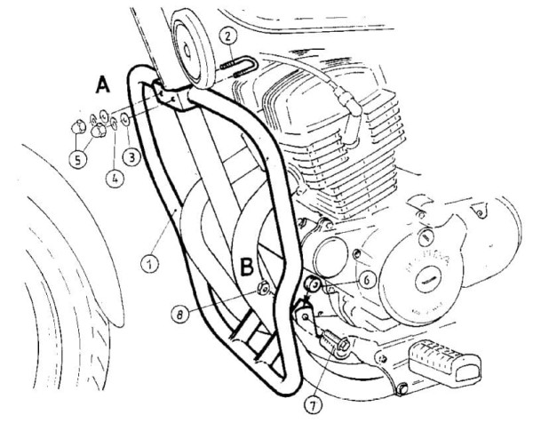 Motorschutzbügel chrom für Honda CMX 250 Rebel (96-01) Hepco & Becker
