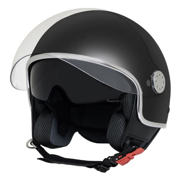 Piaggio Jethelm Demi Jet Mirror schwarz matt