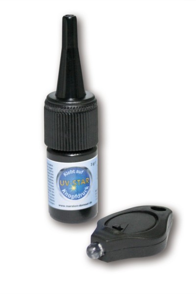 MARSTON UV Reparatur Set, Klebstoff 3g + UV Beamer