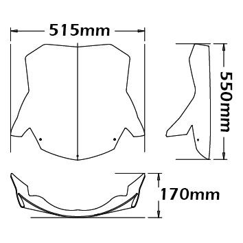 Windschutzscheibe "Riesig" für BMW F 800 ST (06-12), klar