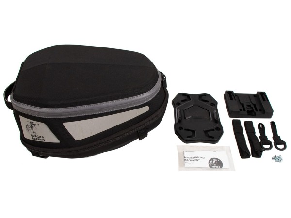 Royster Rearbag Sport Hecktasche schwarz/grau inkl. Seatpad Basic Hepco & Becker