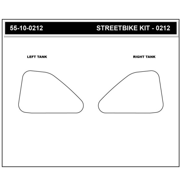 Stompgrip Tank Pad schwarz, Icon, Streetbike Tank Kit für Yamaha MT09, 2024-2025