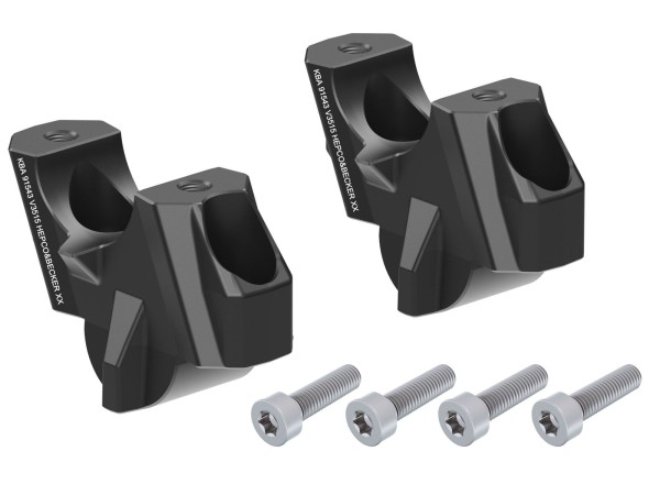 Lenkererhöhung H=35 mm mit Versatz 15 mm zurück schwarz für BMW S 1000 R (21-) Hepco & Becker