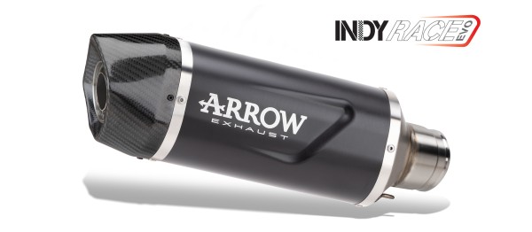 ARROW Auspuff DARK INDY RACE EVO mit Carbon-Endkappe für Moto Guzzi V 100 Mandello / Stelvio (25-)