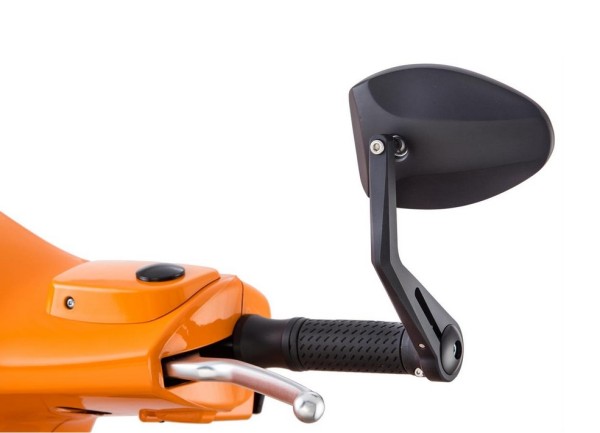 Lenkerendspiegel FERRARA 2 für Vespa links oder rechts, schwarz