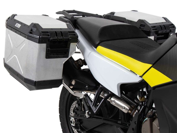 Xplorer Koffer silber + Cutout-Träger für Husqvarna Norden 901 (22-) Hepco & Becker