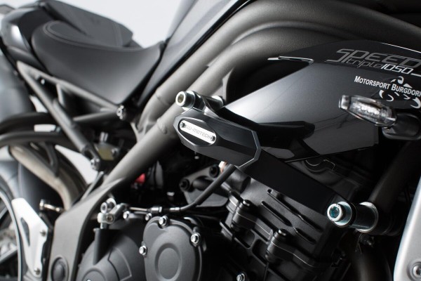 SW-Motech Sturzpad-Kit schwarz für Triumph Speed Triple 1050