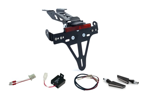 alpha Technik Kennzeichenhalter-Blinker-Kit SQ-LED für Yamaha MT125 ab Modelljahr 2020 (Hinten)