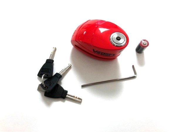 VECTOR Alarm Bremsscheibenschloss SRA - Red x10