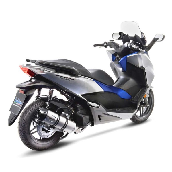 LeoVince Komplettanlage LV One Evo für Honda Forza 125, Edelstahl silber, Euro4, E-Gutachten