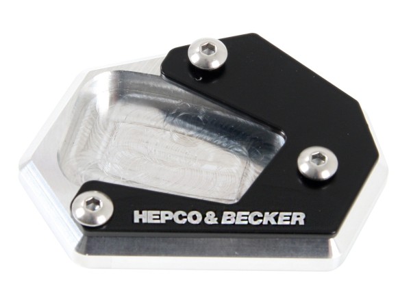 Seitenständerplatte silber schwarz für Honda NC 700 S (12-13) /750 S/DCT (14-20) Hepco & Becker