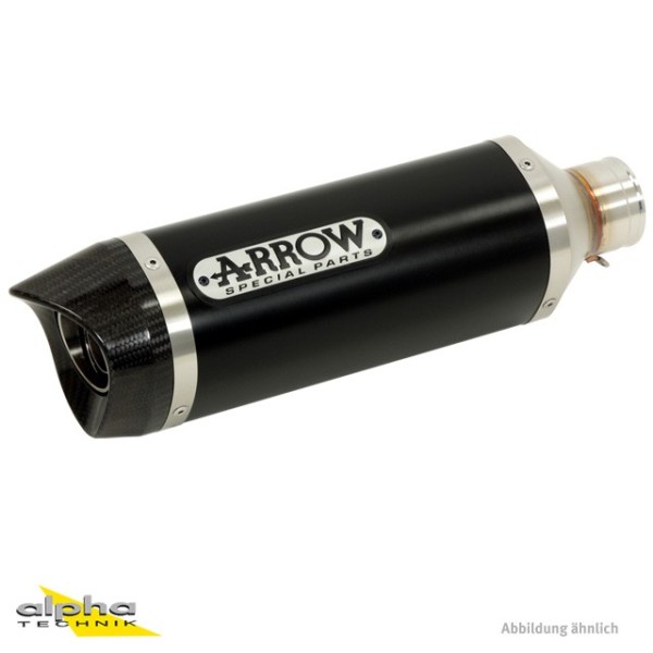 ARROW Auspuff DARK THUNDER für Suzuki GSX-R 600 / 750 2008-2010, Aluminium schwarz