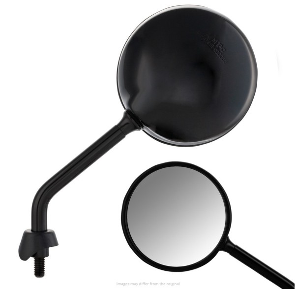 Spiegel Shorty für Vespa, schwarz glänzend, rechts und links (Paar)