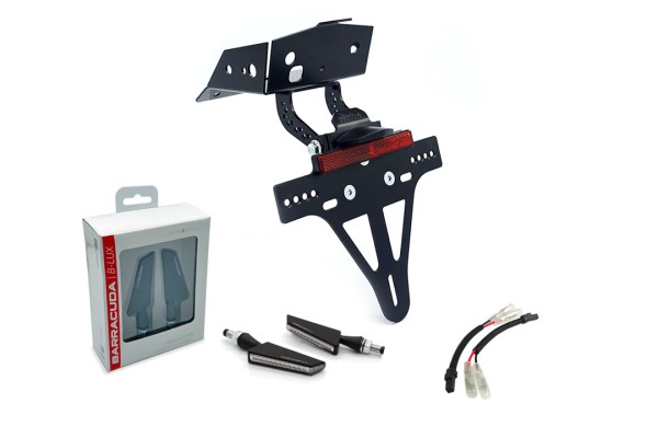 alpha Technik Kennzeichenhalter-Blinker-Kit SQ-LED (vorne + hinten) für KTM 690 SMC R ab Modelljahr
