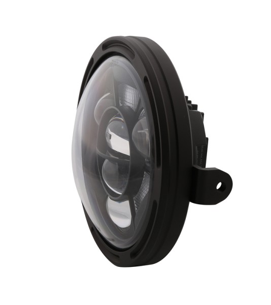 HIGHSIDER pro 7 Zoll Scheinwerfer Frame-R1 Typ 11 LED Schwarz Seitliche Befestigung