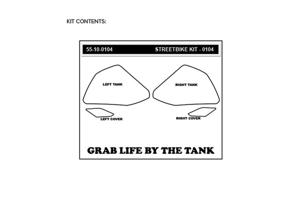Stompgrip schwarz, Icon, für Yamaha YZF-R3, YZF-R25, 2015-2018