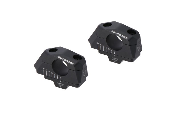 SW-Motech Lenkerverlegung variabel, schwarz für Ø 28 mm Lenker, H=28 mm für Yamaha XSR 700