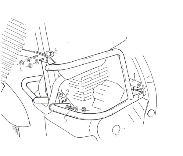 Motorschutzbügel schwarz für Honda NX 650 Dominator (88-94) Hepco & Becker