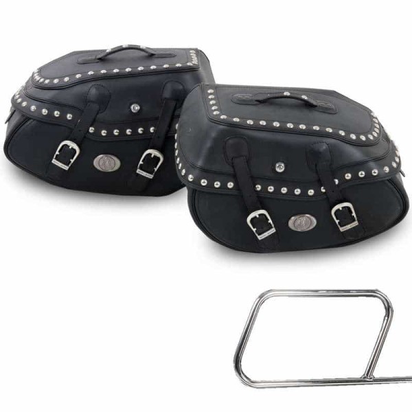 Seitenkoffersatz Buffalo Big Custom schwarz für Rohrpacktaschenhalter Hepco & Becker