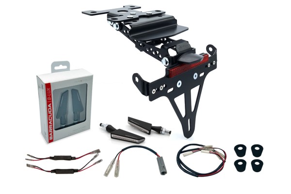 alpha Technik Kennzeichenhalter-Blinker-Kit SQ-LED (vorne + hinten) für Yamaha Tenere 700 ab Modellj