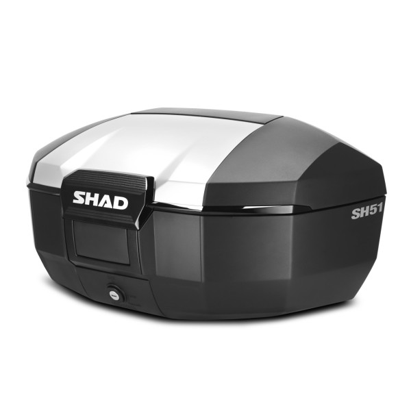 Shad Top Case SH51, schwarz mit Alu Abdeckung, 51l