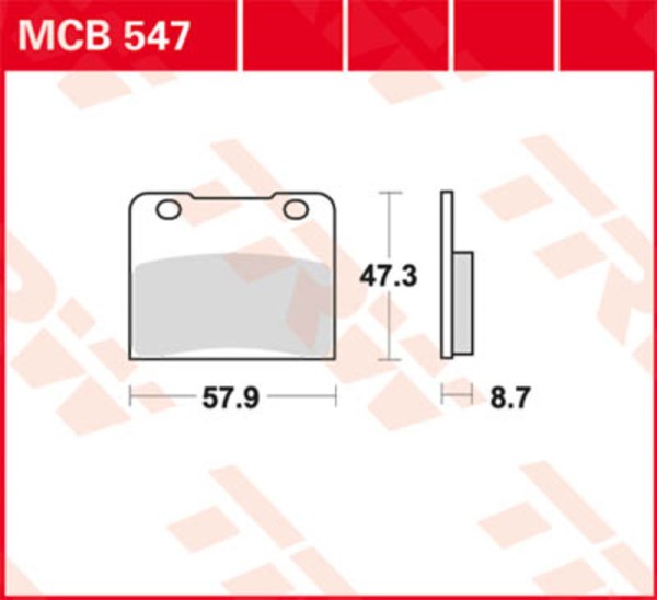 TRW Lucas Bremsbelag MCB630