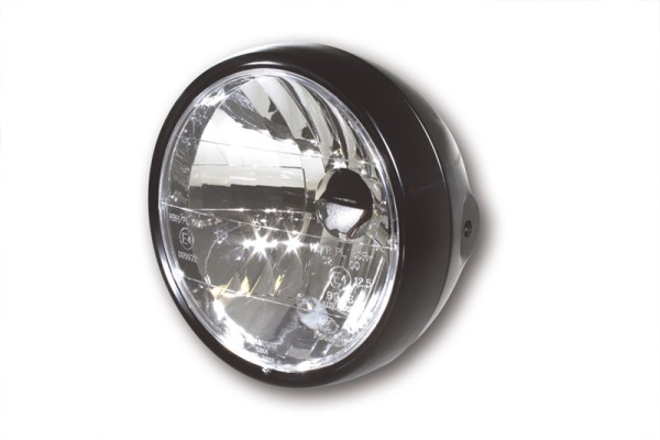 HIGHSIDER smart 6 1/2 Zoll Scheinwerfer, Schwarzes Metallgehäuse, Mit Standlicht, E-Geprüft (1Stck)