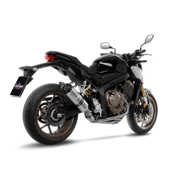 LeoVince Komplettanlage LV One Evo für Honda CB 650 RA Neo Sports Cafe, silber, E-Gutachten