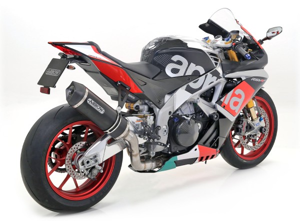 ARROW Auspuff RACE TECH für Aprilia RSV4 / V4R / RSV4RF / Tuono V4 aus Aluminium, schwarz