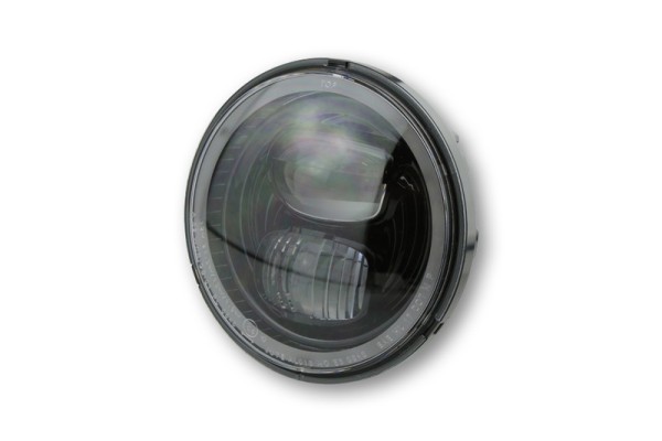 HIGHSIDER pro 5 3/4 Zoll Hauptscheinwerfereinsatz Typ 7 LED Schwarz Mit Standlichtring, Rund, E-Gepr
