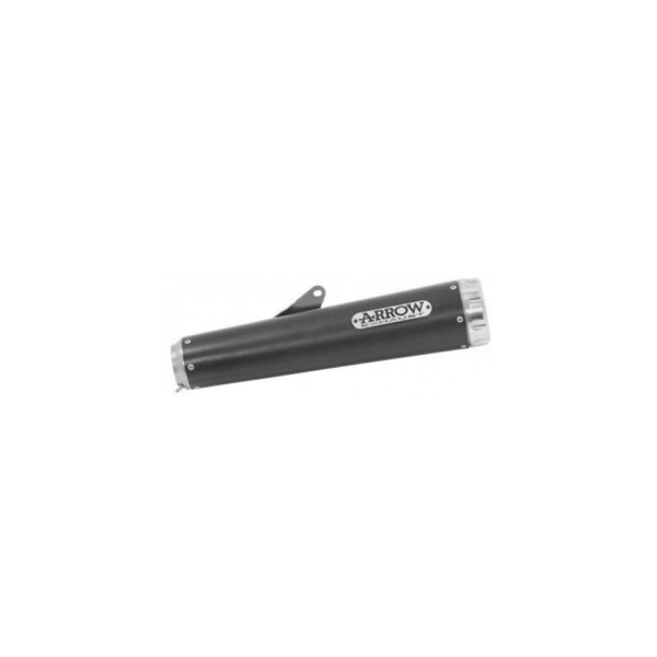 ARROW Auspuff REBEL DARK für Yamaha XV950R 2014-2016, Edelstahl schwarz u. Aluminium