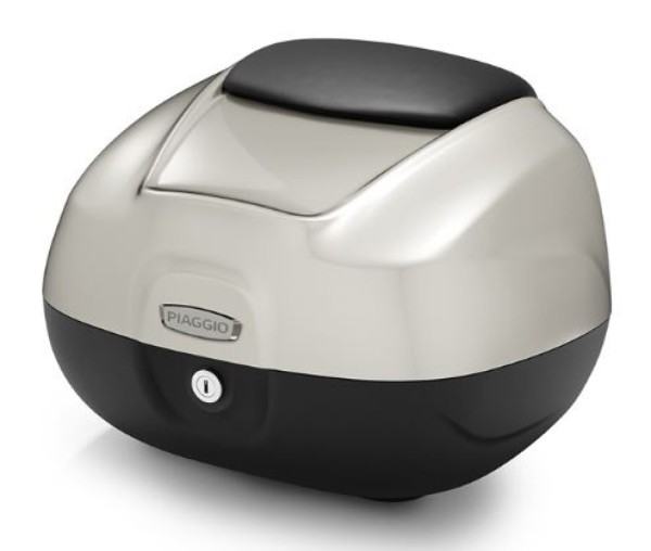 Top Case 37L mit Rückenlehne für Piaggio MP3 HPE RST 400 Classic (2022) - grau metallic G04