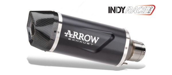 ARROW Auspuff DARK INDY RACE EVO Alu schwarz mit Carbon-Endkappe für Triumph Trident 800 (26-)