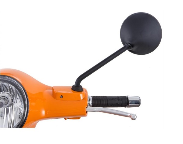 Spiegel für Vespa LX/​LXV/​S/​GTS/​GTS Super/​GTV/​GT 60/​GT/​GT L 50-300ccm, schwarz matt, links