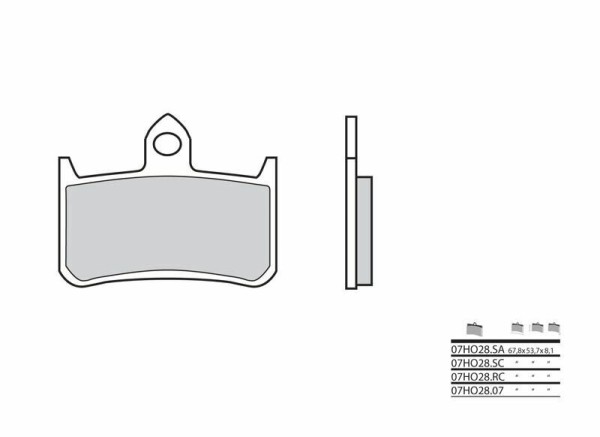 BREMBO Street Sintermetall Bremsbeläge - 07HO28SA