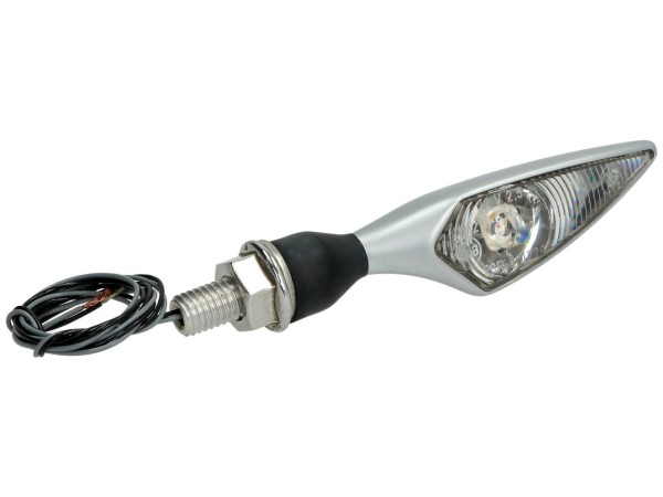 Kellermann Blinker, Rhombus, Stahl, LED, VL/HR, 12 V, chrom matt, M8x20, E-geprüft