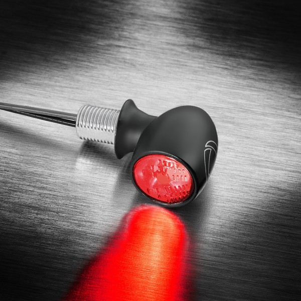 Kellermann Rück- und Bremslicht, Atto RB Dark vm, Stahl, LED, HL/HR 12 V, schwarz seidenmatt